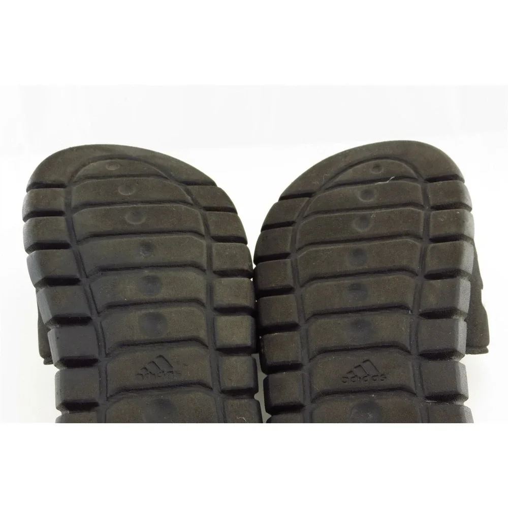 Adidas Girls Slide Sandals Size‎ 2 Black Synthetic Adjustable Strap Lightweight